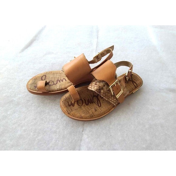 Sam Edelman Leather Boho Indie Bohemian Coastal Grandma Minimalist‎ Sandals 6.5 - Picture 4 of 8